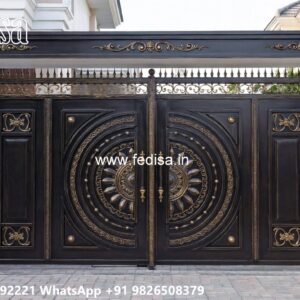 Boundary Wall Design With Gate, Front Gate Design Steel Wonderful Main Gate Design Ideas