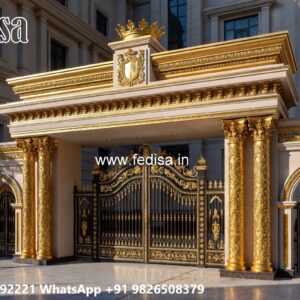 Simple Wooden Gate Designs, Gate Design With Boundary Wall 1022 Gate Ideas | Entrance Gates Design