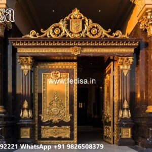 Modern Main Gate Design, Double Door Steel Gate Design 1603 Gate Ideas | Entrance Gates Design