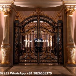 Wrought Iron Gate Designs, Compound Wall Single Gate Design 2571 Gate Ideas | Entrance Gates Design