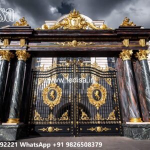 Double Gate Design, Loha Grill Gate 2664 Gate Ideas | Entrance Gates Design