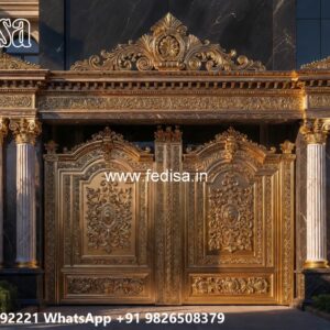 Main Gate Design 2026 Iron, Steel Framed Wooden Gates 2966 Gate Ideas | Entrance Gates Design