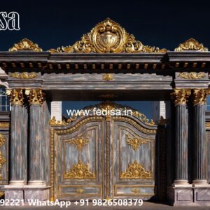 Boundary Wall Grill Design, Double Door Steel Gate Design 2999 Gate Ideas | Entrance Gates Design