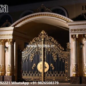 Main Gate Design 2026 Iron, Black And White Gate Design Front Gate Designs For Houses | Entrance Gates Design