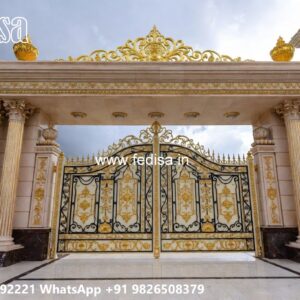 Lohe Ke Darwaje Ka Design, Steel Bar Fence Design Front Gate Designs For Houses | Entrance Gates Design