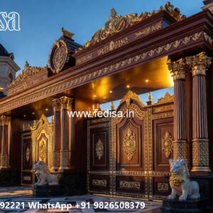 Double Gate Design, One Side Iron Gate Design Front Gate Designs For Houses | Entrance Gates Design