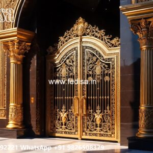 Folding Gate Design For Home, Main Gate Design With Small Gate Front Gate Designs For Houses | Entrance Gates Design