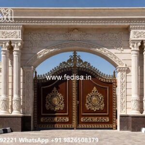 Compound Wall Grill Design, Wooden Gate Design For Home Front Gate Designs For Houses | Entrance Gates Design