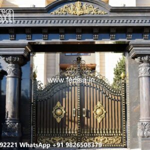 Compound Wall Grill Design, Iron Pipe Gate Design Front Gate Designs For Houses | Entrance Gates Design
