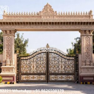 Compound Wall Grill Design, Steel Gate Design For Main Gate Front Gate Designs For Houses | Entrance Gates Design