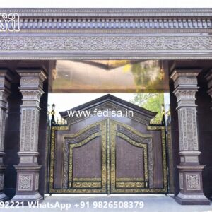 Square Tube Gate Design, Flat Bar Gate Design Front Gate Designs For Houses | Entrance Gates Design