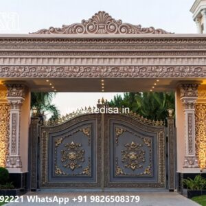 Iron Fence Designs, Steel Gate Double Door Design Front Gate Designs For Houses | Entrance Gates Design
