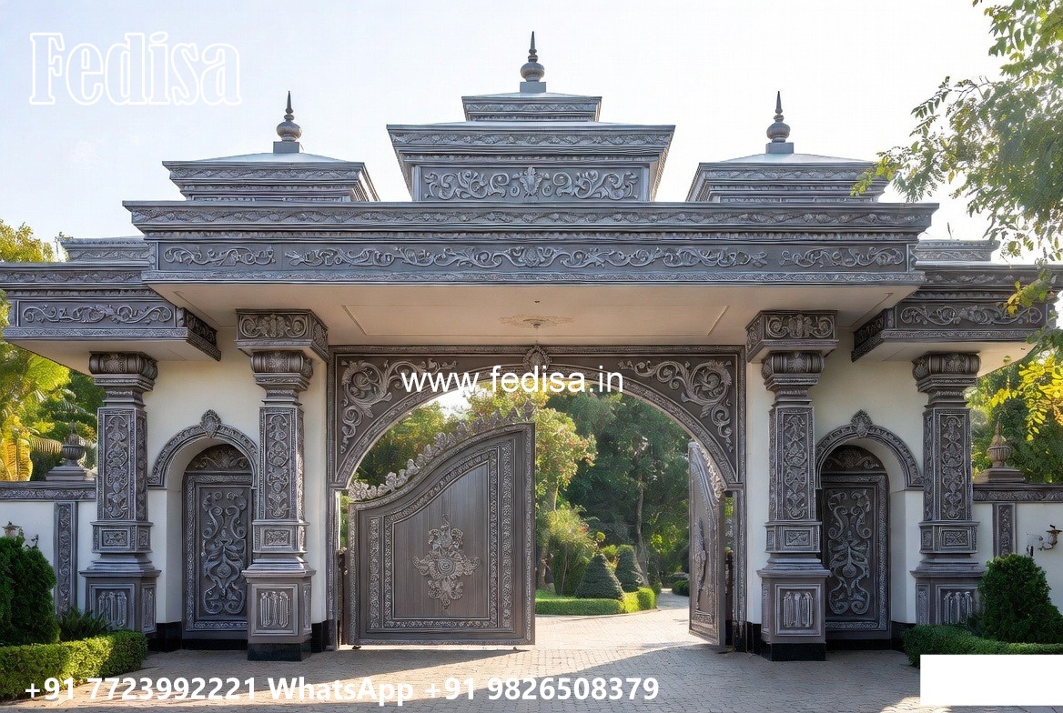 Box Bar Gate Design, Gi Main Gate Design Front Gate Designs For Houses | Entrance Gates Design