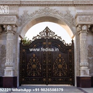 Square Pipe Gate Design, Main Gate With Small Gate Front Gate Designs For Houses | Entrance Gates Design