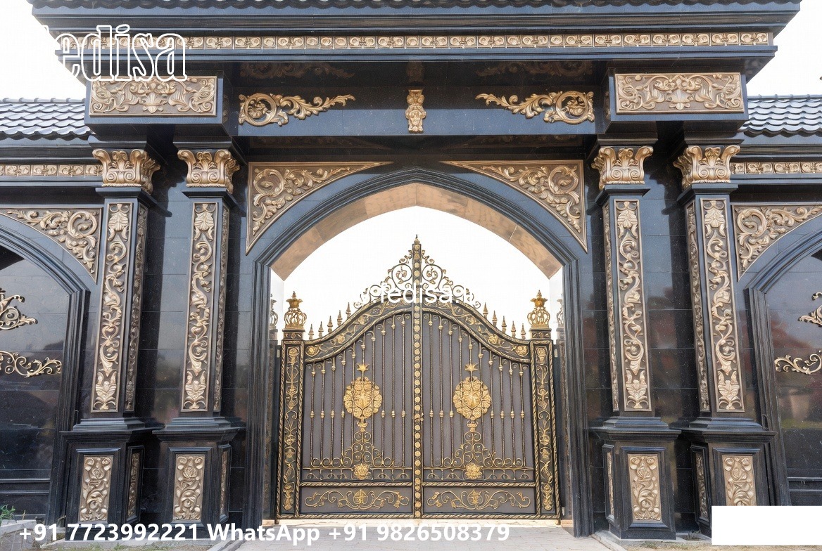 Box Bar Gate Design, Compound Wall And Gate Design Front Gate Designs For Houses | Entrance Gates Design