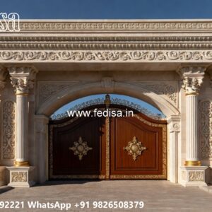 Square Pipe Gate Design, Gate Design With Boundary Wall Front Gate Designs For Houses | Entrance Gates Design