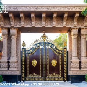 Compound Wall Grill Design, Simple Loha Gate Design Front Gate Designs For Houses | Entrance Gates Design
