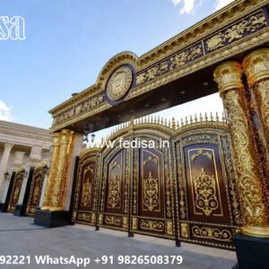 Box Bar Gate Design, Double Entry Gate Front Gate Designs For Houses | Entrance Gates Design