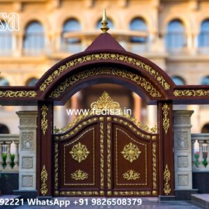 Gate Roof Design, Boundary Wall Design With Gate Front Gate Designs For Houses | Entrance Gates Design