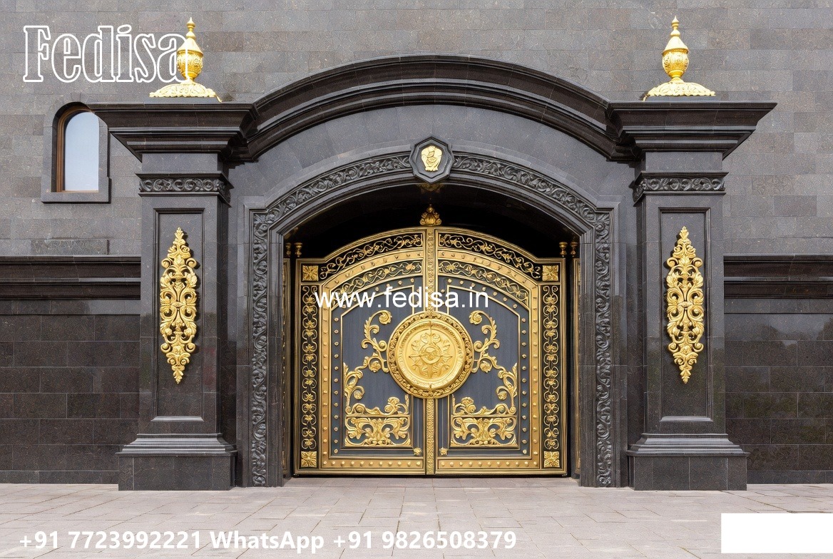 Gate Post Design, Grill Gate Colour Front Gate Designs For Houses | Entrance Gates Design