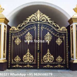 Gate Post Design, One Side Gate Design Ms Gate Fabrication | Entrance Gates Design