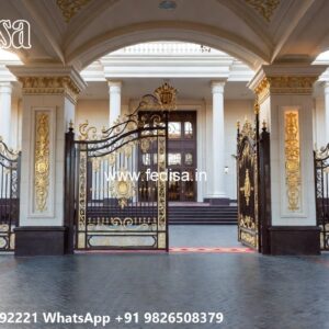 Gate Post Design, Flat Bar Gate Design Ms Gate Fabrication | Entrance Gates Design