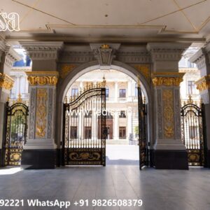 Main Gate Ka Design, Gate Side Wall Design Ms Gate Fabrication | Entrance Gates Design