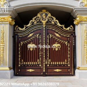 Main Gate Wall Design For Home, 12 Feet Gate Design Ms Gate Fabrication | Entrance Gates Design
