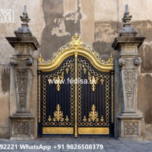 Gate Roof Design, Sliding Iron Gate Design For House Ms Gate Fabrication | Entrance Gates Design