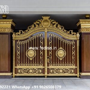 Compound Grill Design, Four Fold Main Gate Design Ms Gate Fabrication | Entrance Gates Design