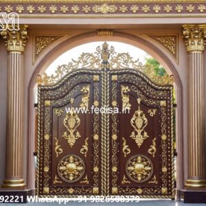 Main Gate Ka Design, Steel And Iron Mix Gate Design Ms Gate Fabrication | Entrance Gates Design
