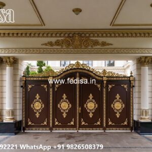 Gate Roof Design, Gate Design With Wall Ms Gate Fabrication | Entrance Gates Design