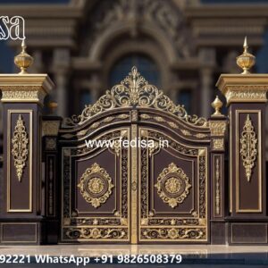 Gate Post Design, Galvanized Gate Design Ms Gate Fabrication | Entrance Gates Design