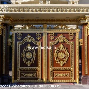 Main Gate Wall Design For Home, Steel Gate Colour Ms Gate Fabrication | Entrance Gates Design