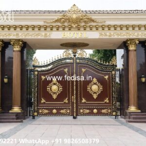 Gate Roof Design, Laser Cutting Iron Gate Ms Gate Fabrication | Entrance Gates Design