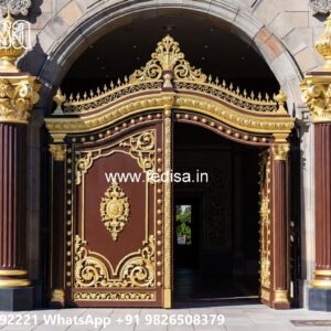 Gate Post Design, Modern Wooden Gate Design Ms Gate Fabrication | Entrance Gates Design