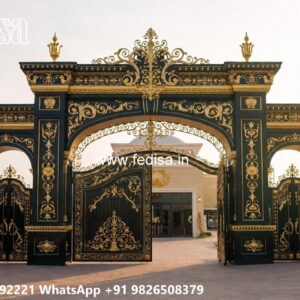 Gate Post Design, Aluminium Front Gate Design Ms Gate Fabrication | Entrance Gates Design