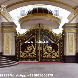 Main Gate Wall Design For Home, Modern Wrought Iron Fence Designs Ms Gate Fabrication | Entrance Gates Design