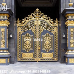 Gate Roof Design, Gate Pole Design Ms Gate Fabrication | Entrance Gates Design