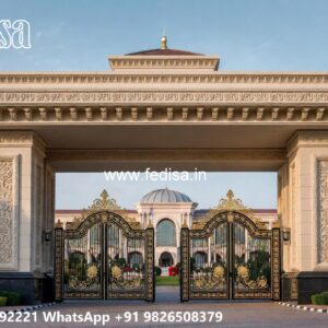 Gate Roof Design, Arched Wooden Gate Designs Ms Gate Fabrication | Entrance Gates Design