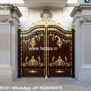 Balcony Gate Design, Steel Gate With Hpl Sheet Ms Gate Fabrication | Entrance Gates Design