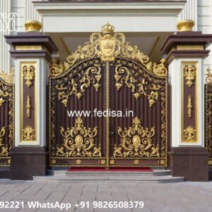 Gate Post Design, House Front Gate Wall Design Ms Gate Fabrication | Entrance Gates Design