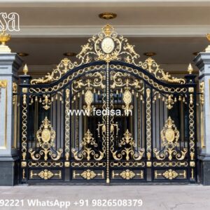 Gate Roof Design, 3 Door Gate Design Ms Gate Fabrication | Entrance Gates Design