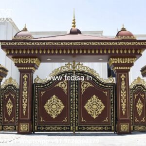 Gate Post Design, Sliding Gate Colour Ms Gate Fabrication | Entrance Gates Design