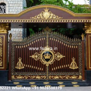 Ghar Ka Gate Ka Design, Boundary Wall With Grill Design Ms Gate Fabrication | Entrance Gates Design