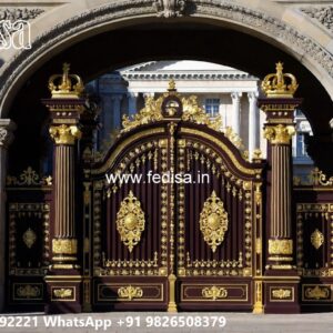 Compound Grill Design, Pillar Design Gate Ms Gate Fabrication | Entrance Gates Design