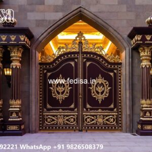 Home Gate Design 2120, Design Of Boundary Wall With Gate Ms Gate Fabrication | Entrance Gates Design