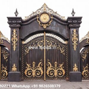 Main Gate Wall Design For Home, Wooden Front Gate Design Ms Gate Fabrication | Entrance Gates Design