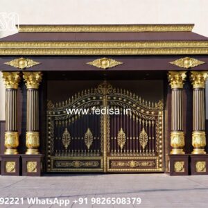 Modern Iron Gate Design, Single Gate Colour Ms Gate Fabrication | Entrance Gates Design