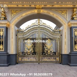 Main Gate Ka Design, Gate Design With Boundary Wall Ms Gate Fabrication | Entrance Gates Design